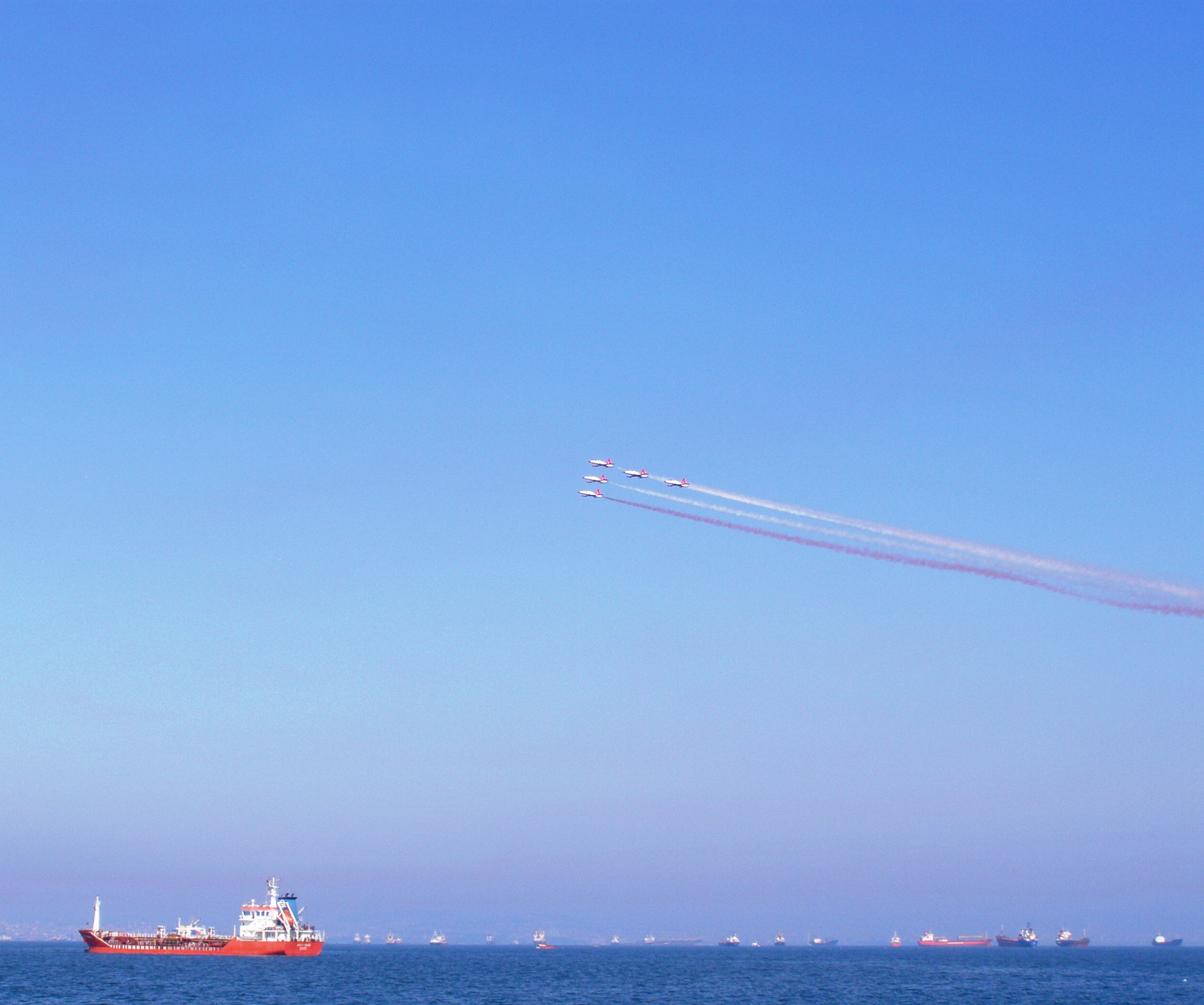 Air show as we sailed into Istanbul