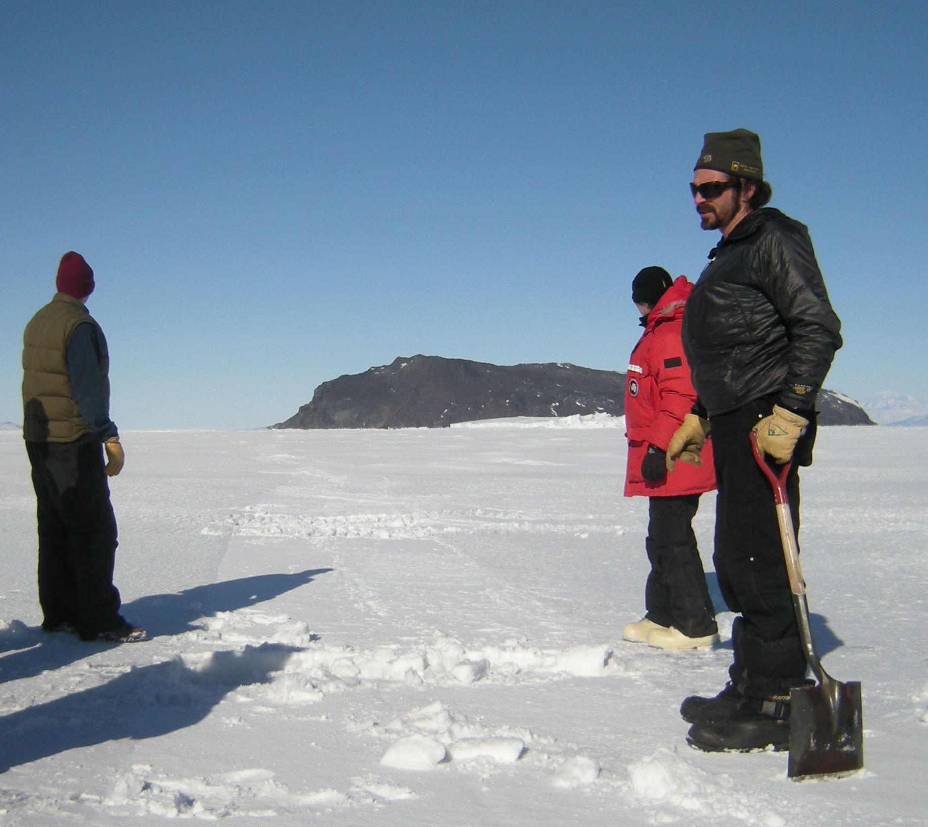 Paul, our instructor, points out a meter-wide crack