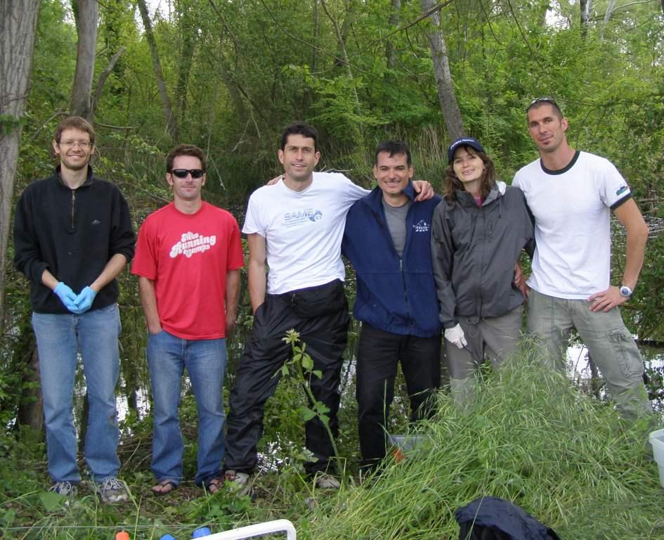 Sample team from left to right: Frederic, Chris, Carles, Emilio, Maria and Marc